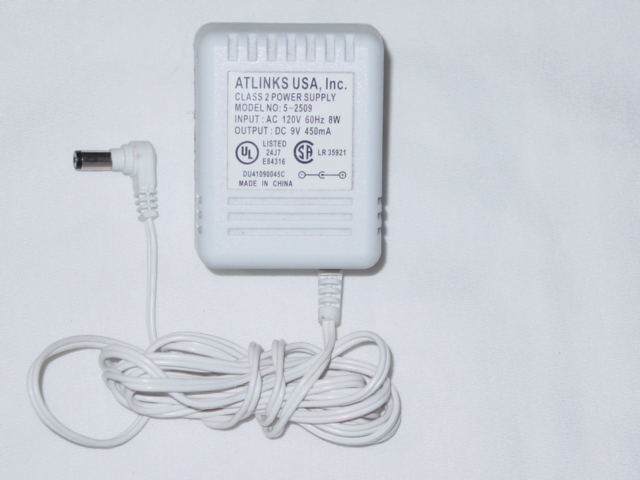 NEW ATLinks 5-2509 AC Adapter DU41090045C 9V 450mA 52509